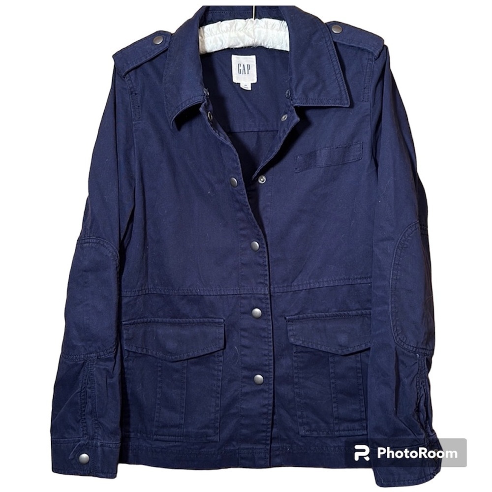 Gap navy blue military style utility jacket XS